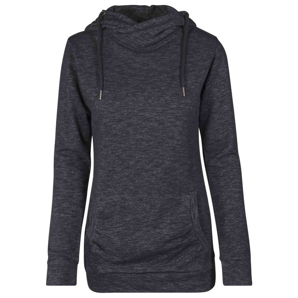 Urban Classics - Slub Terry High Neck Sweat à capuche - Noir/Blanc